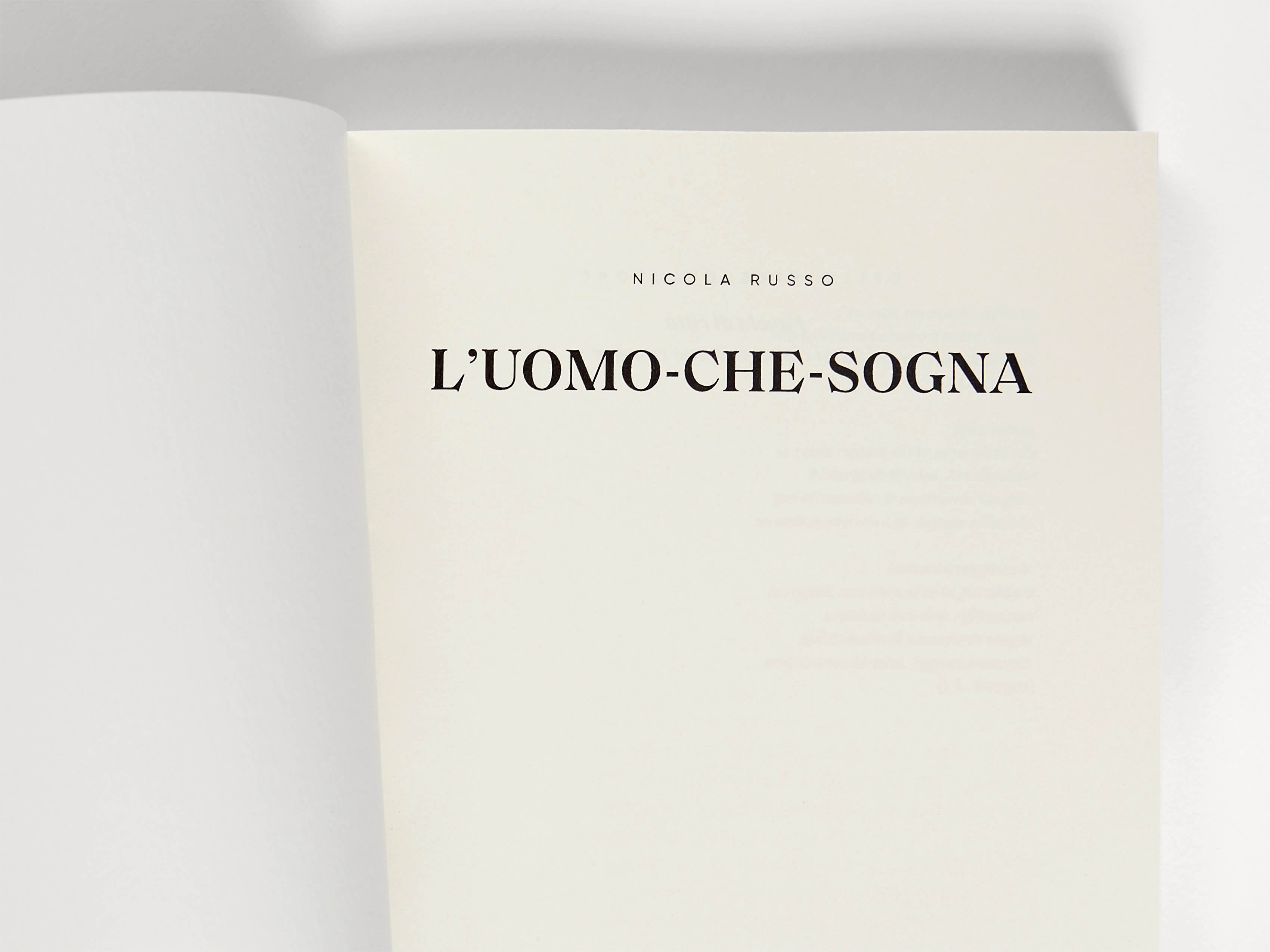 Pagina interna del titolo del secondo romanzo dello scrittore indipendente Nicola Russo