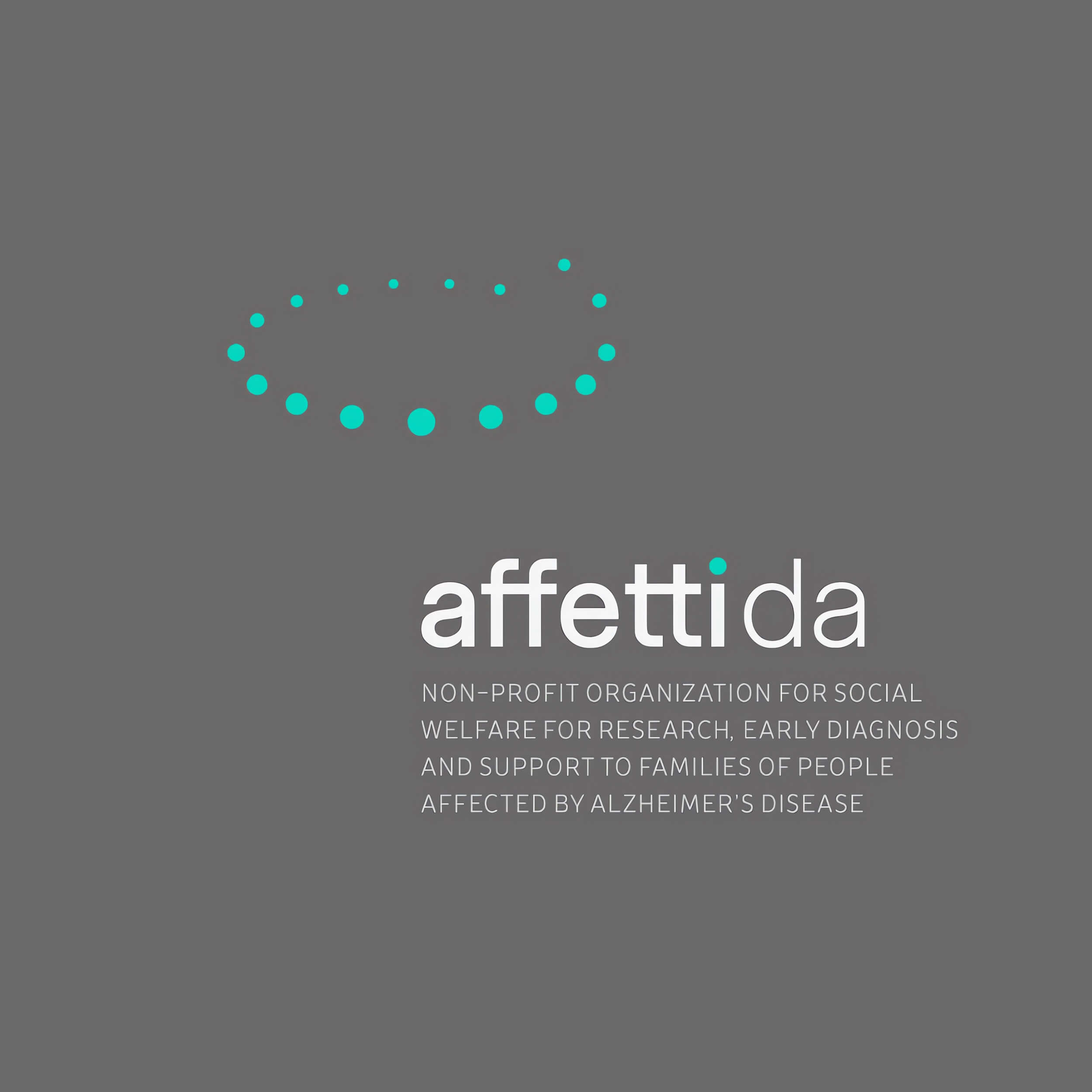 logo negativo dell'associazione onlus Affetti da
