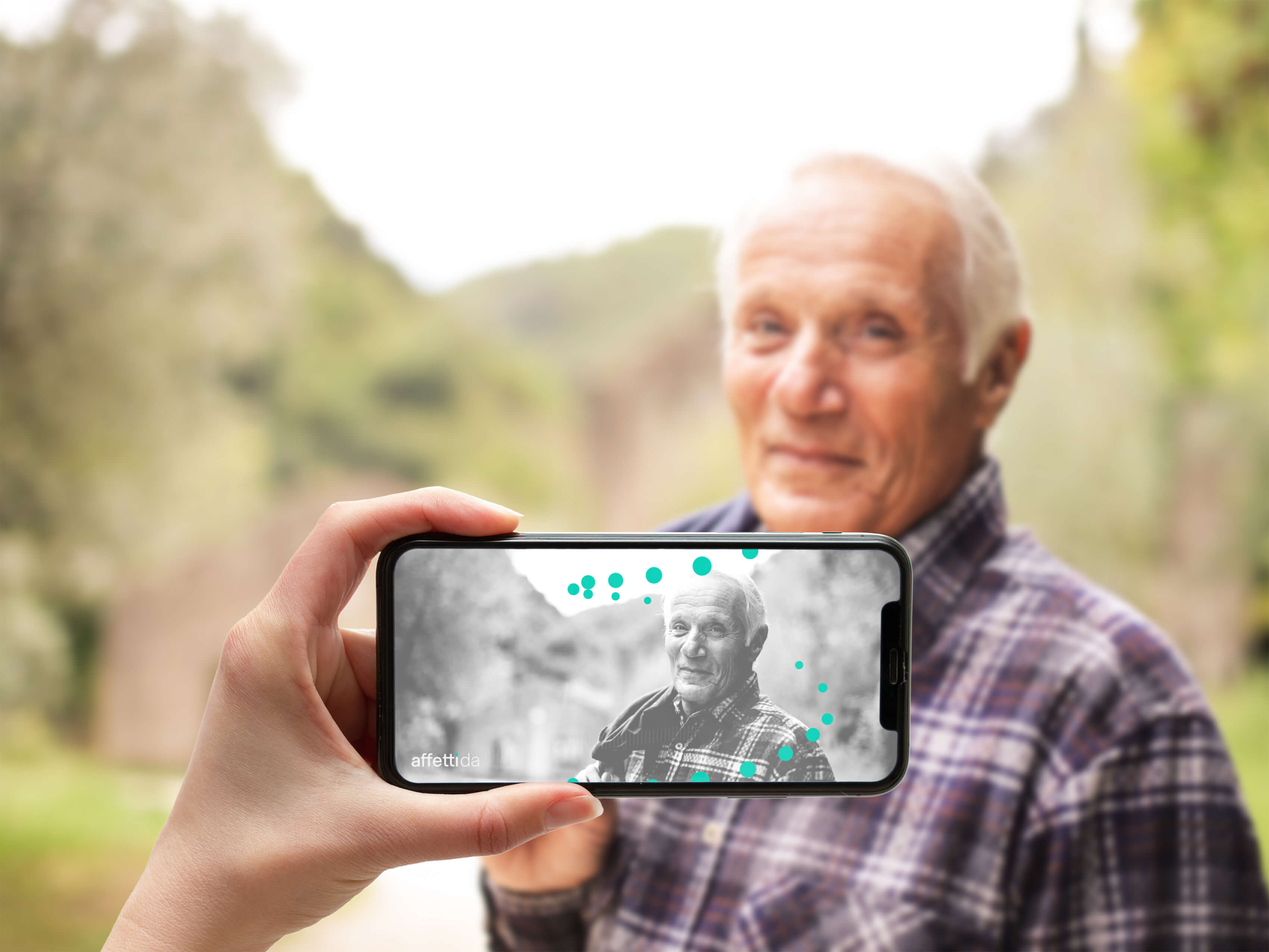 Esempio di utilizzo della realtà aumentata dell'applicazione di Affetti da