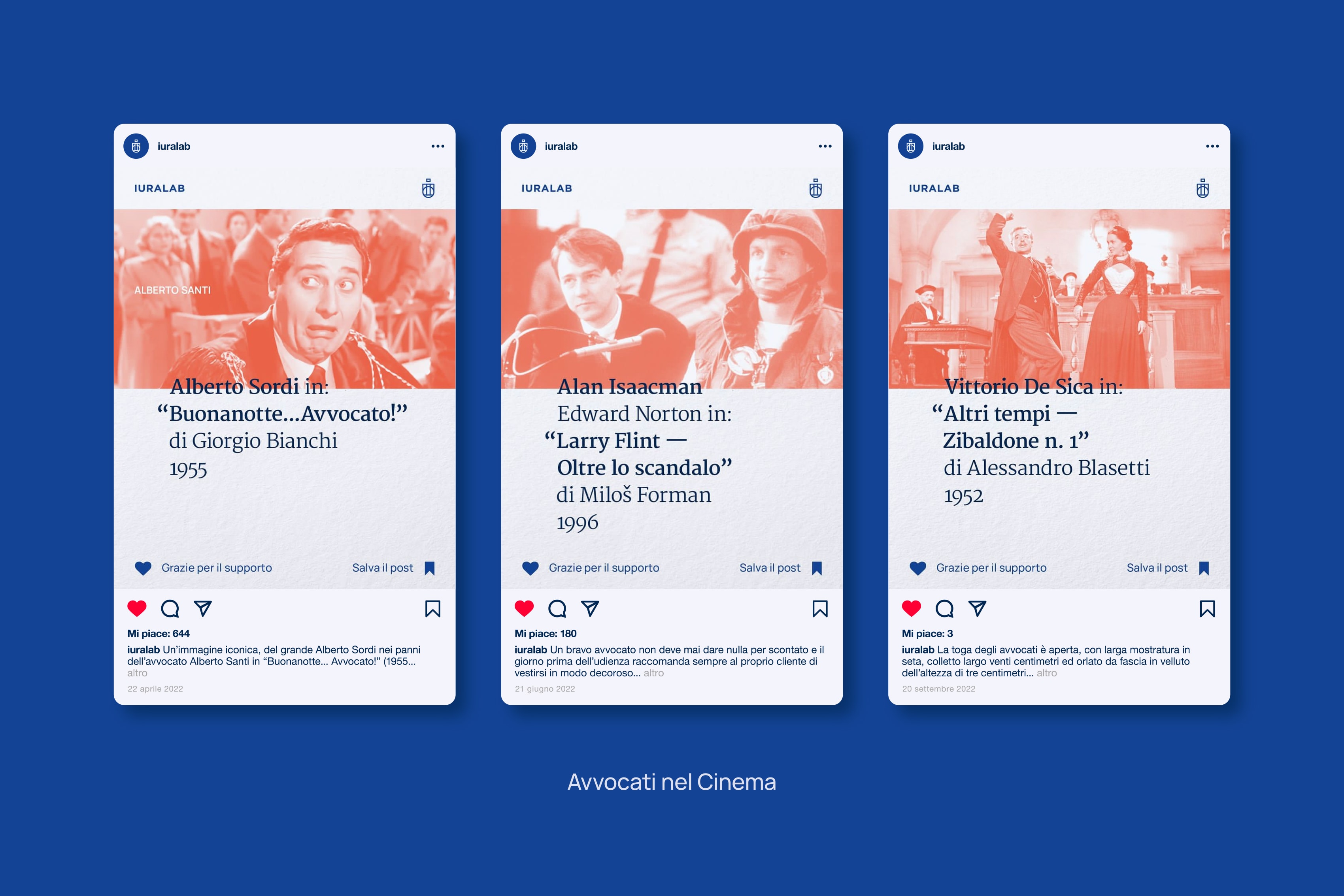 Esempio di post format per Engagement del laboratorio legale Iuralab