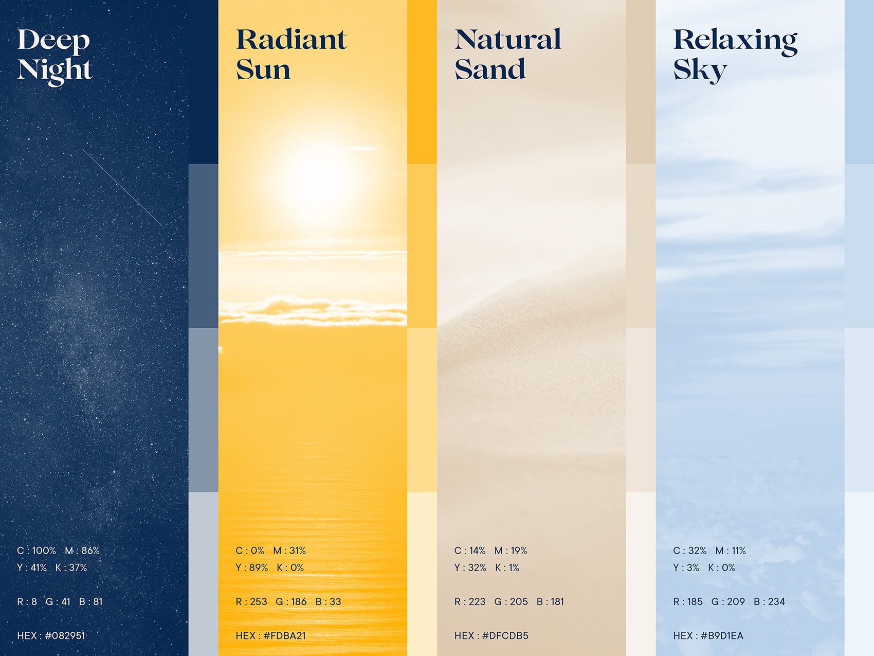 Nomi dei colori costituenti la palette cromatica del logo di Alfonso Castello