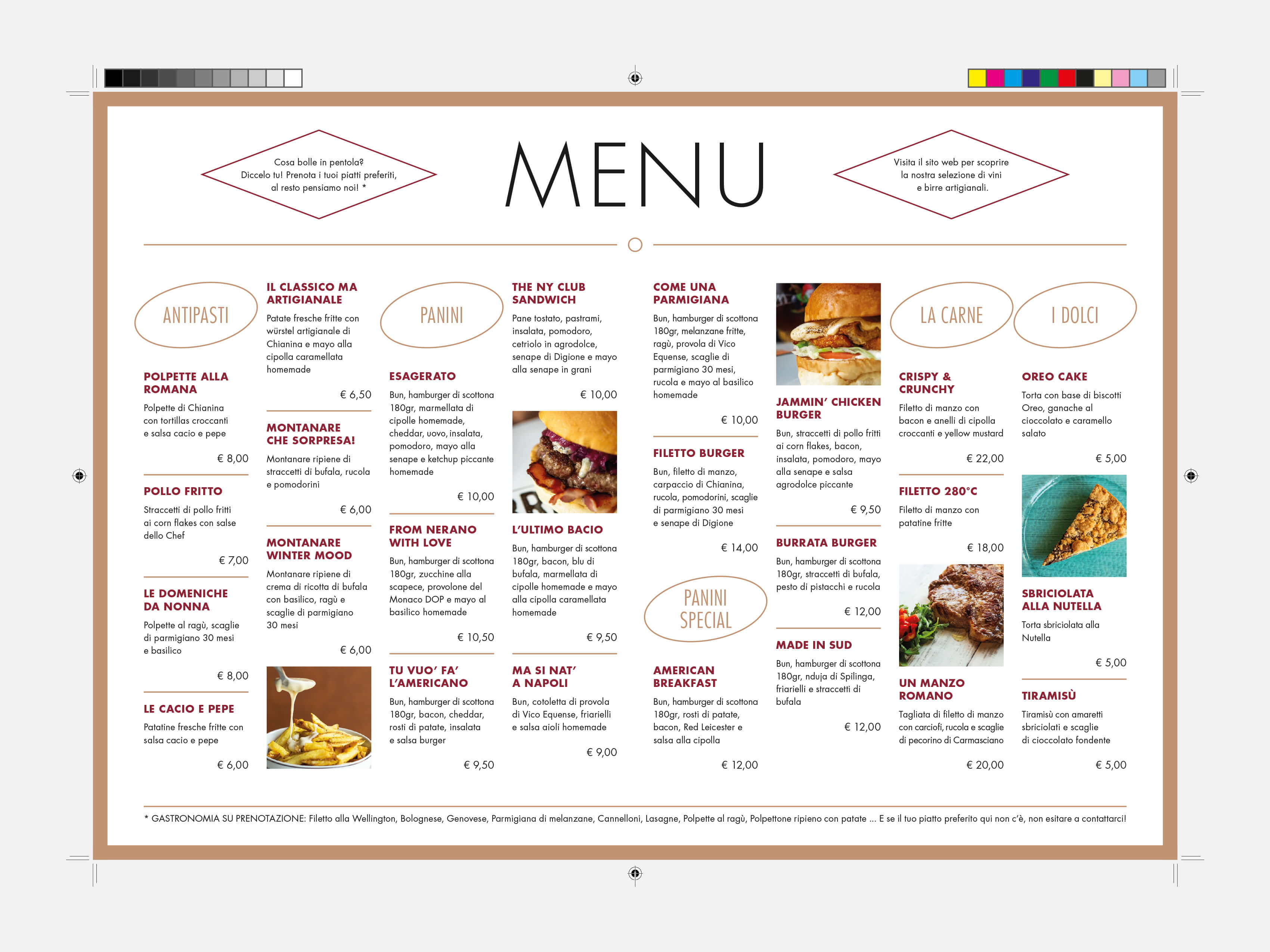 Interno menu A5 Jammin' Bistrot Home Edition - file di stampa