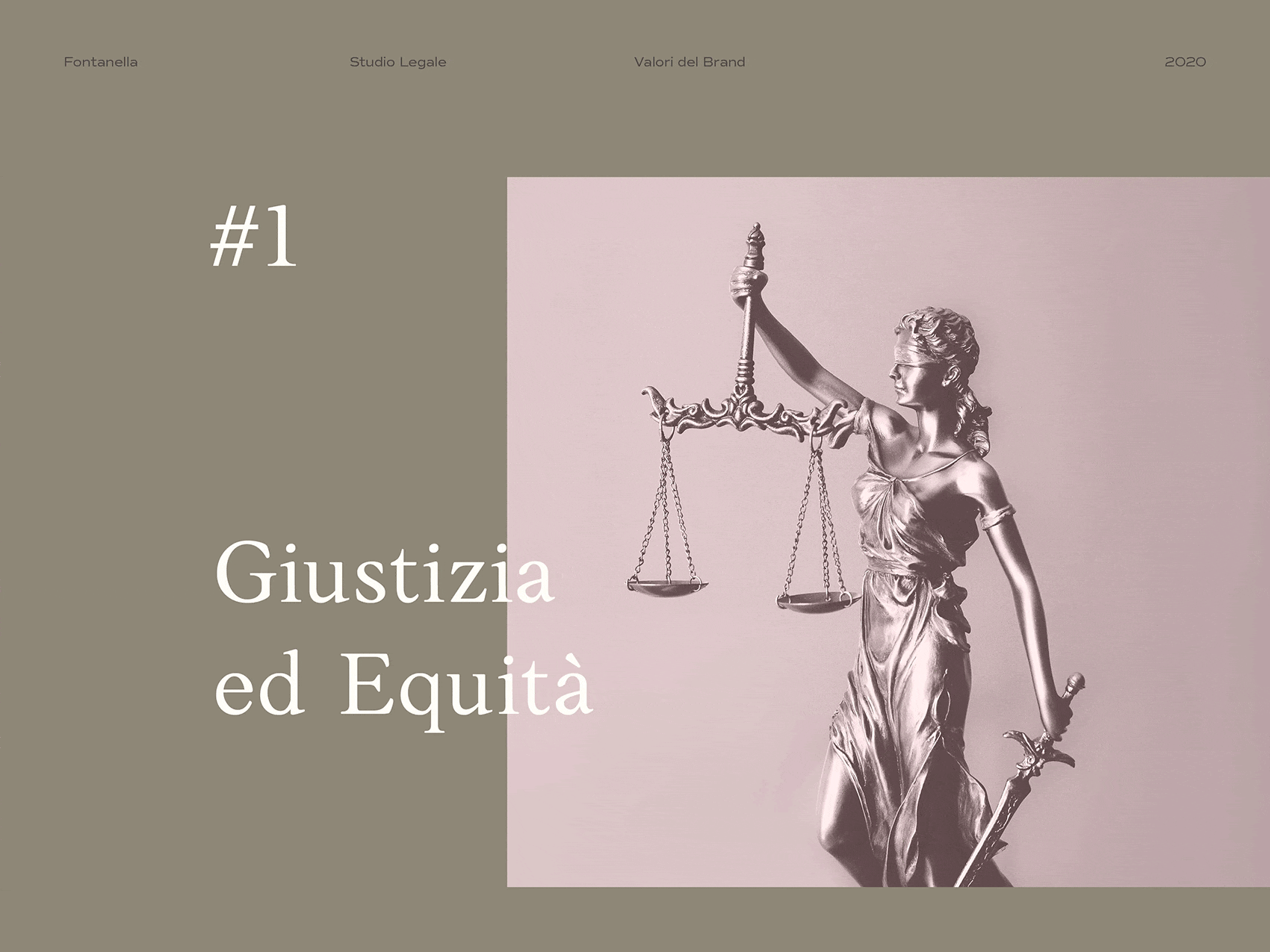 Gif dei valori sui quali si basa l'identità visiva di Fontanella Studio Legale