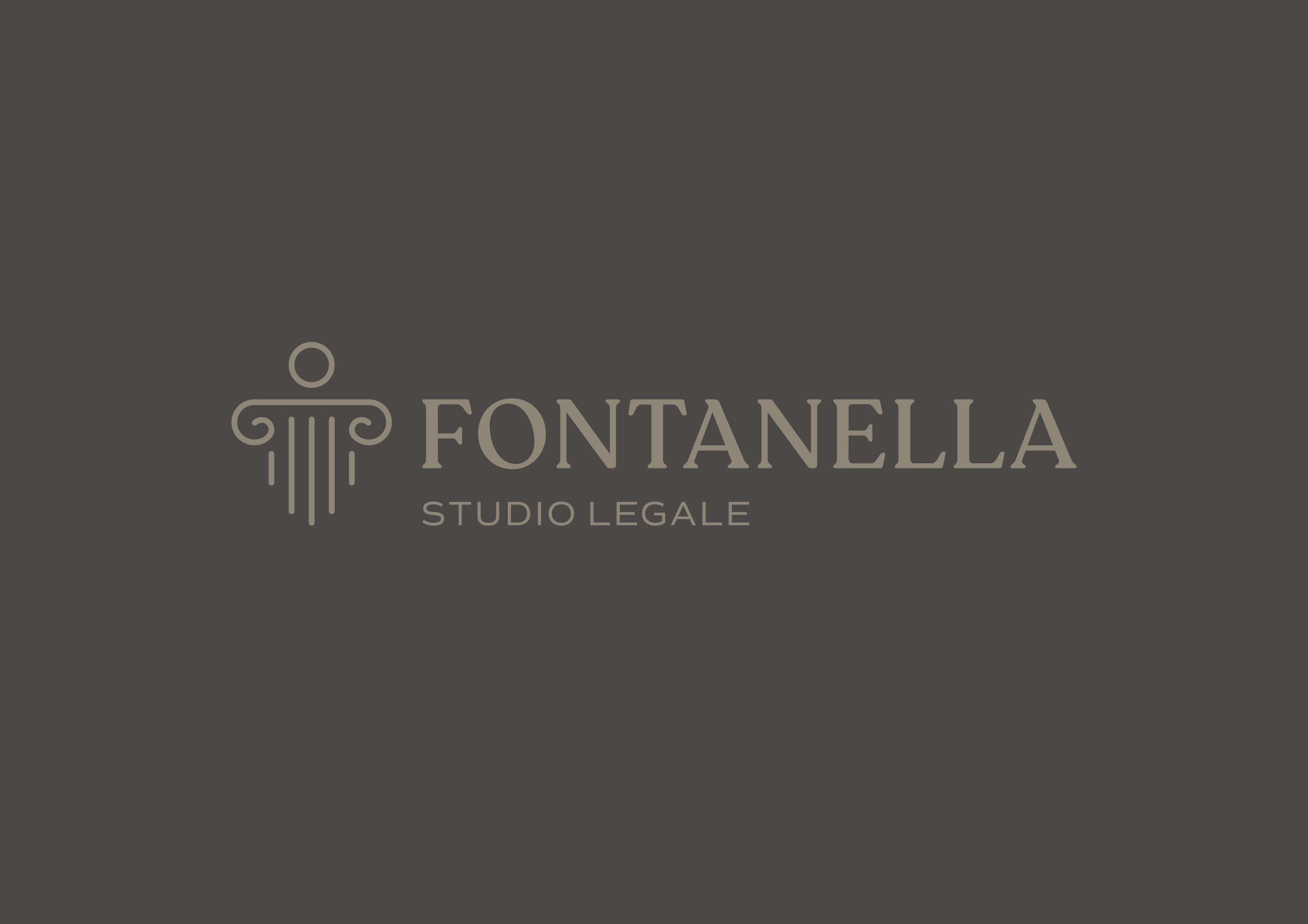 Logo orizzontale negativo Fontanella Studio Legale