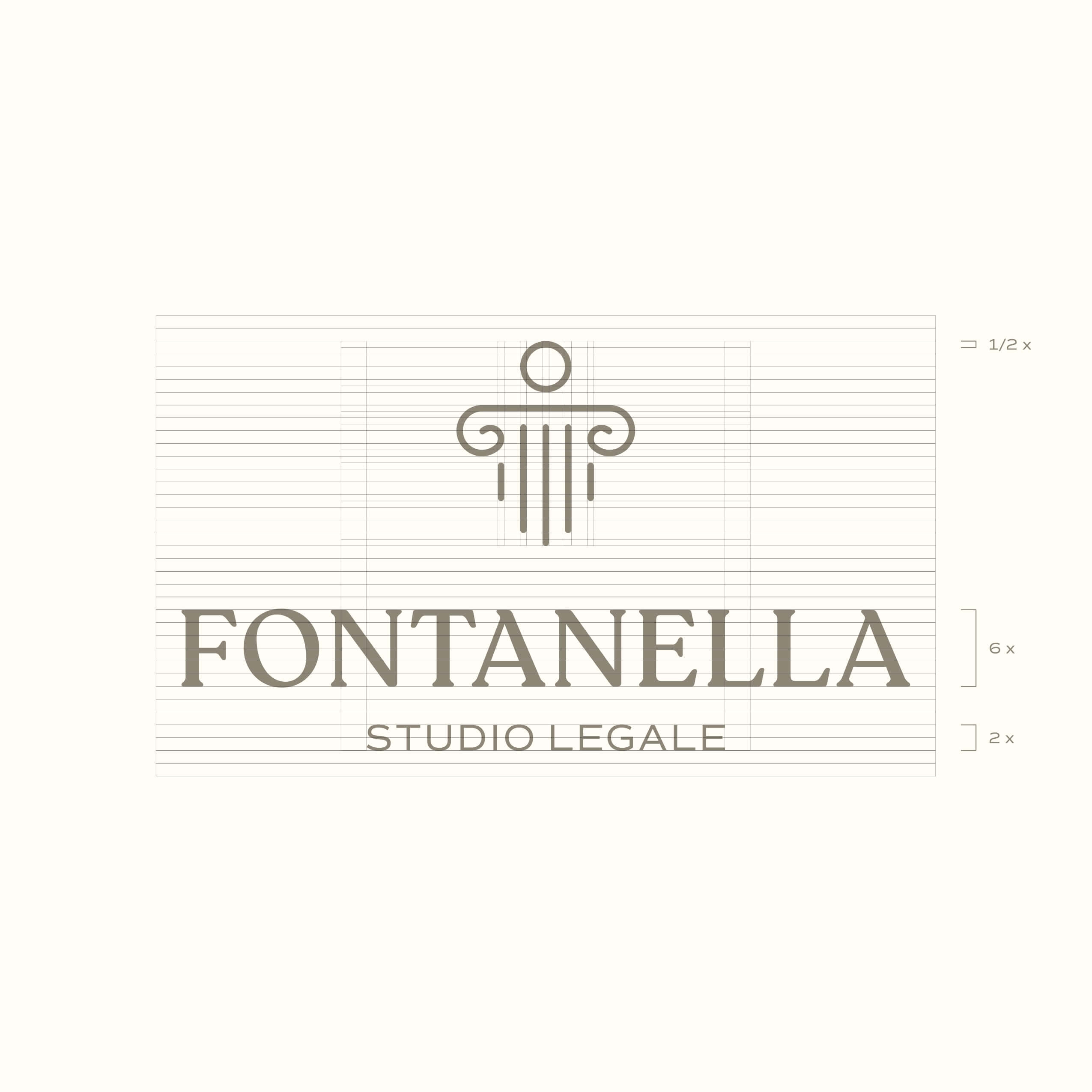 Costruzione logo verticale Fontanella Studio Legale