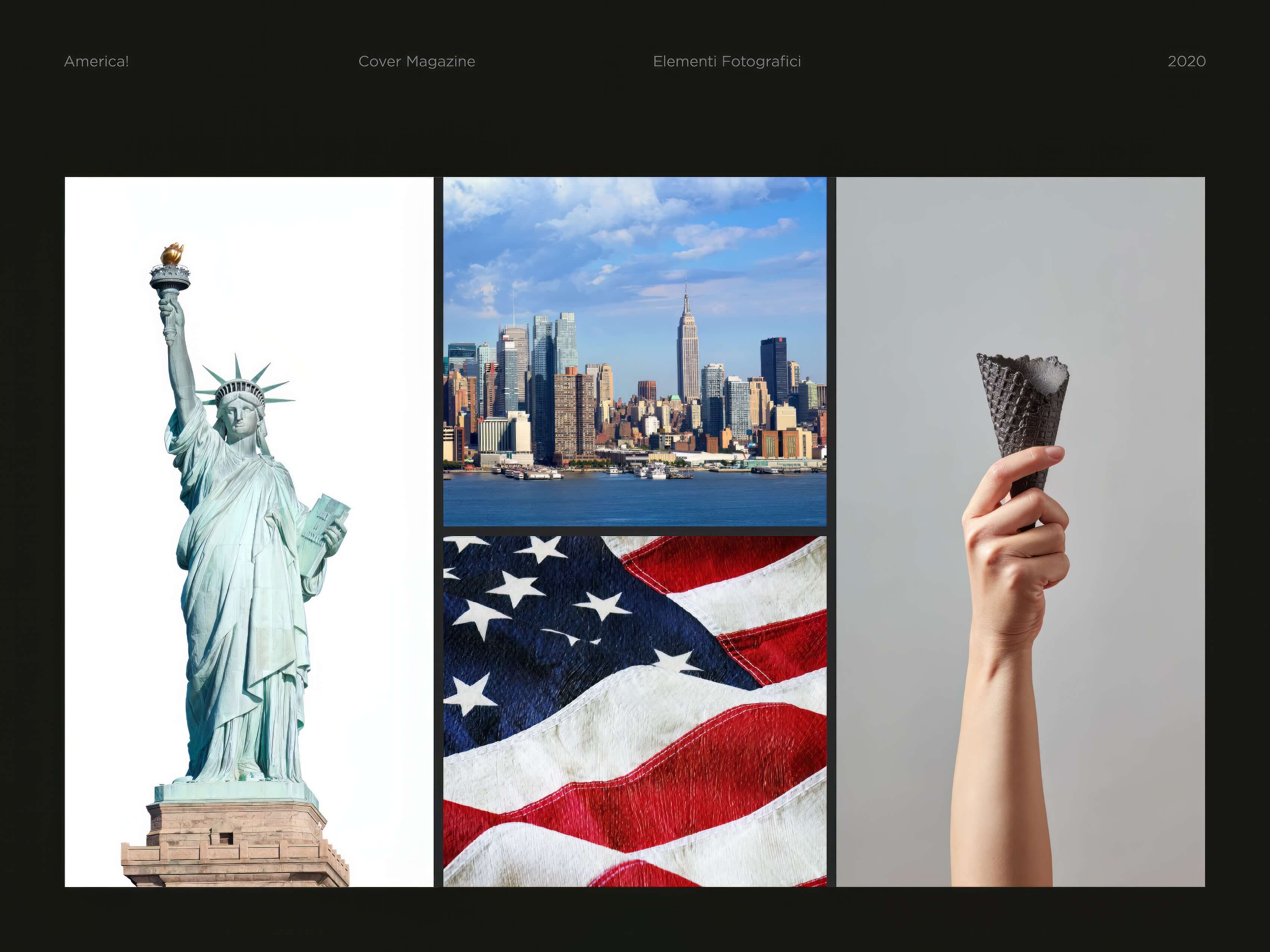 Immagini utilizzate per la realizzazione della copertina della rivista America!