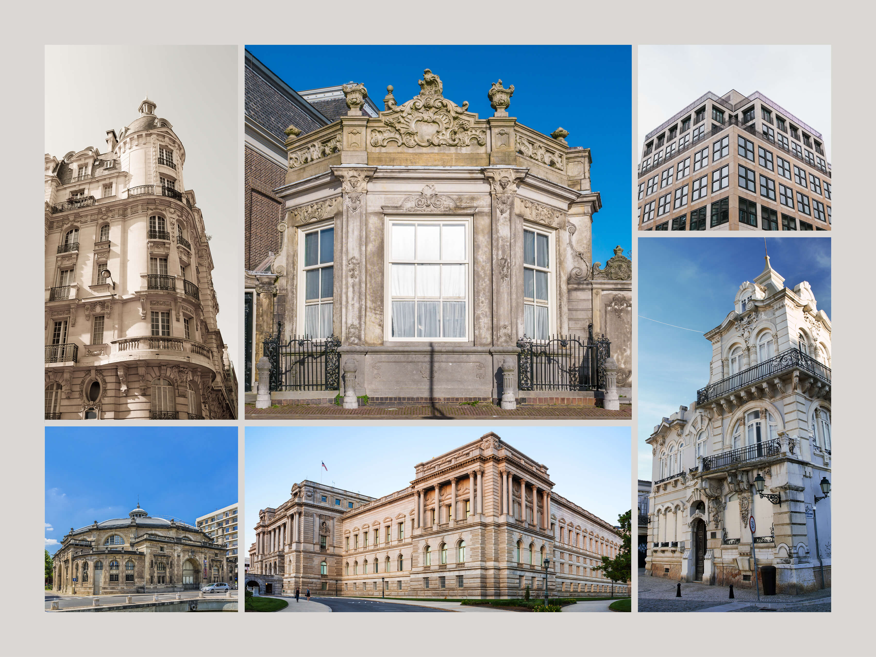 Edifici selezionati per la realizzazione dei composit foto-grafici