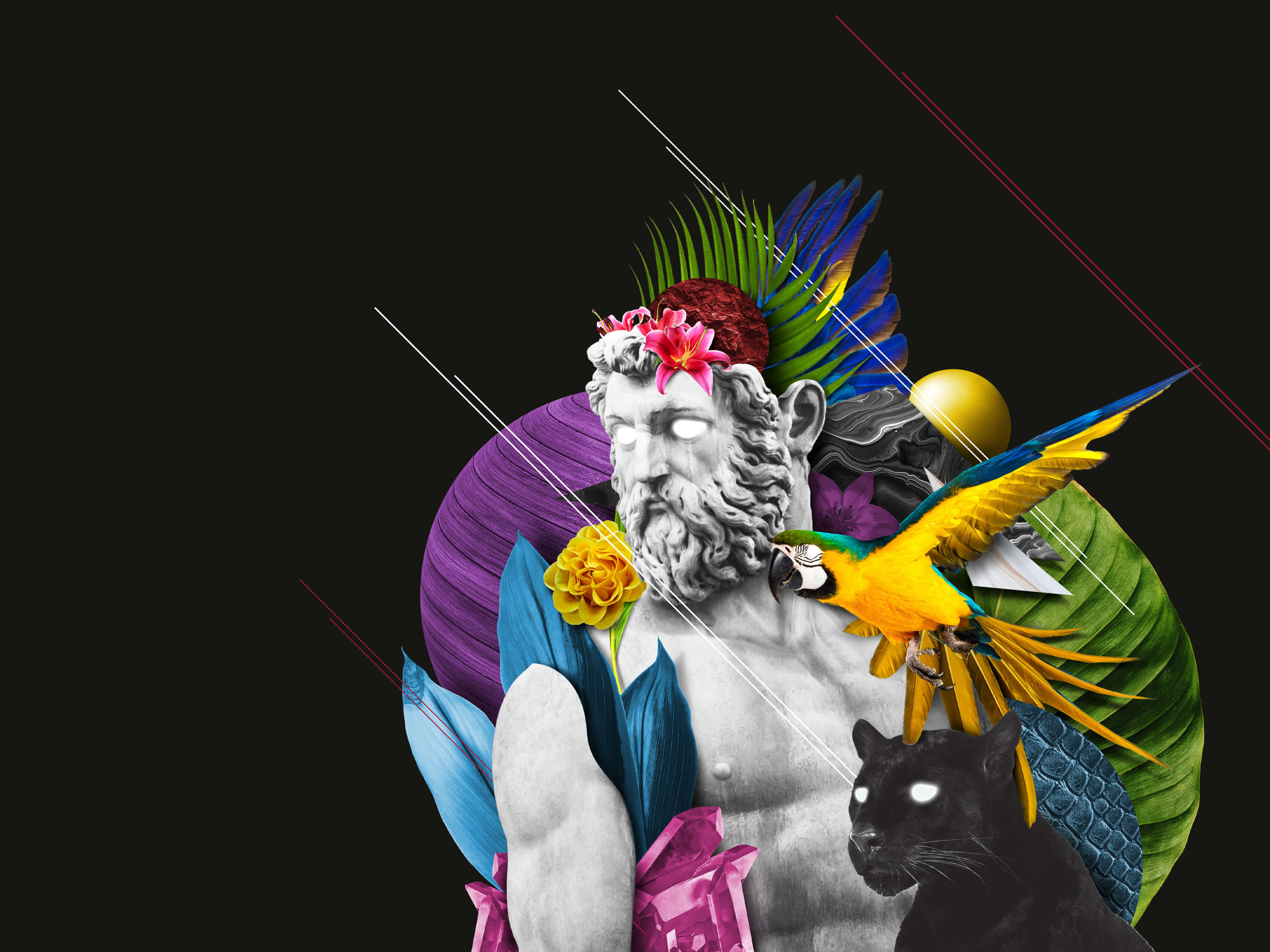 Composit foto-grafico nunau numero 2, realizzato come integrazione alla sua identità visiva