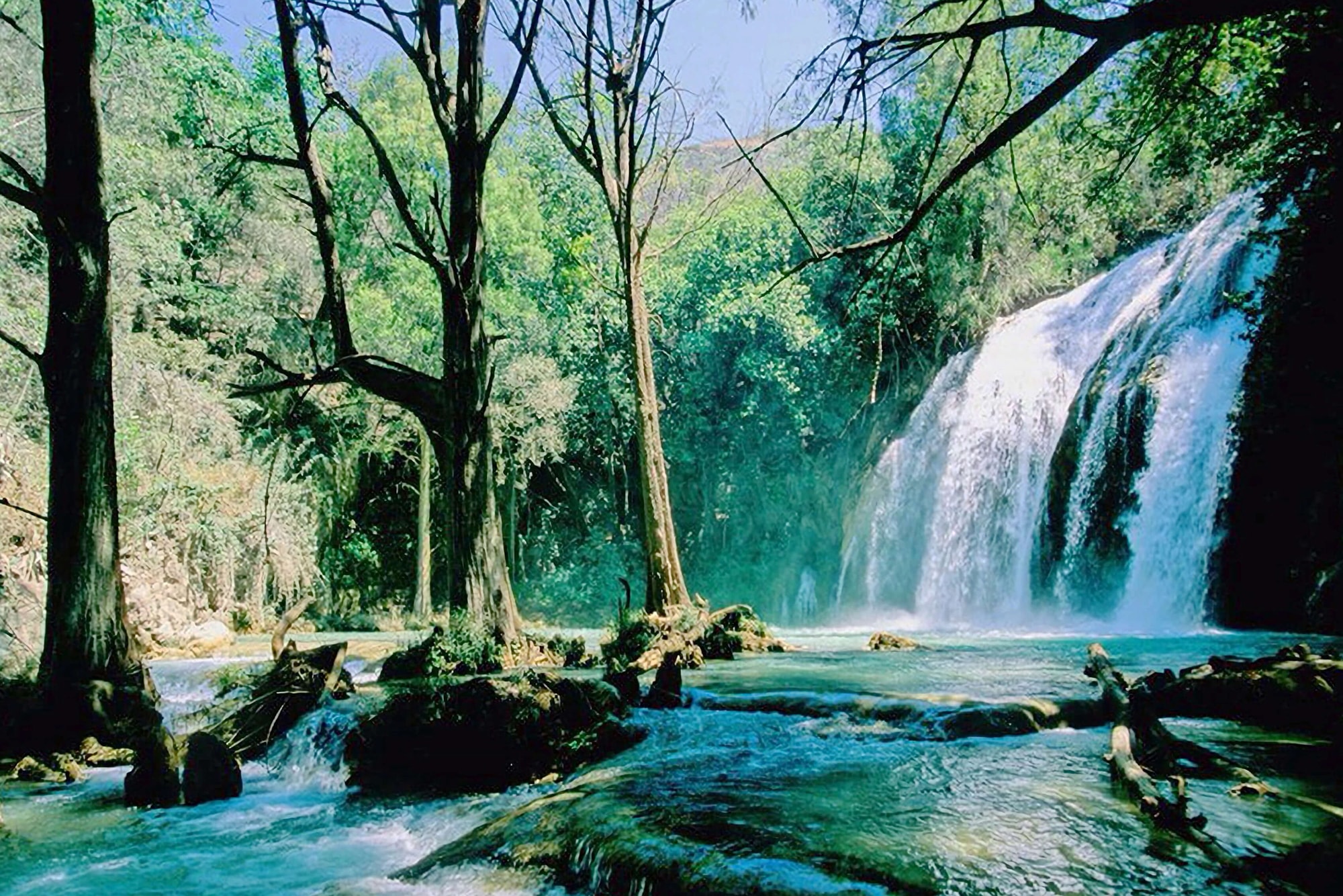 Foresta Lacandona in Messico con cascata