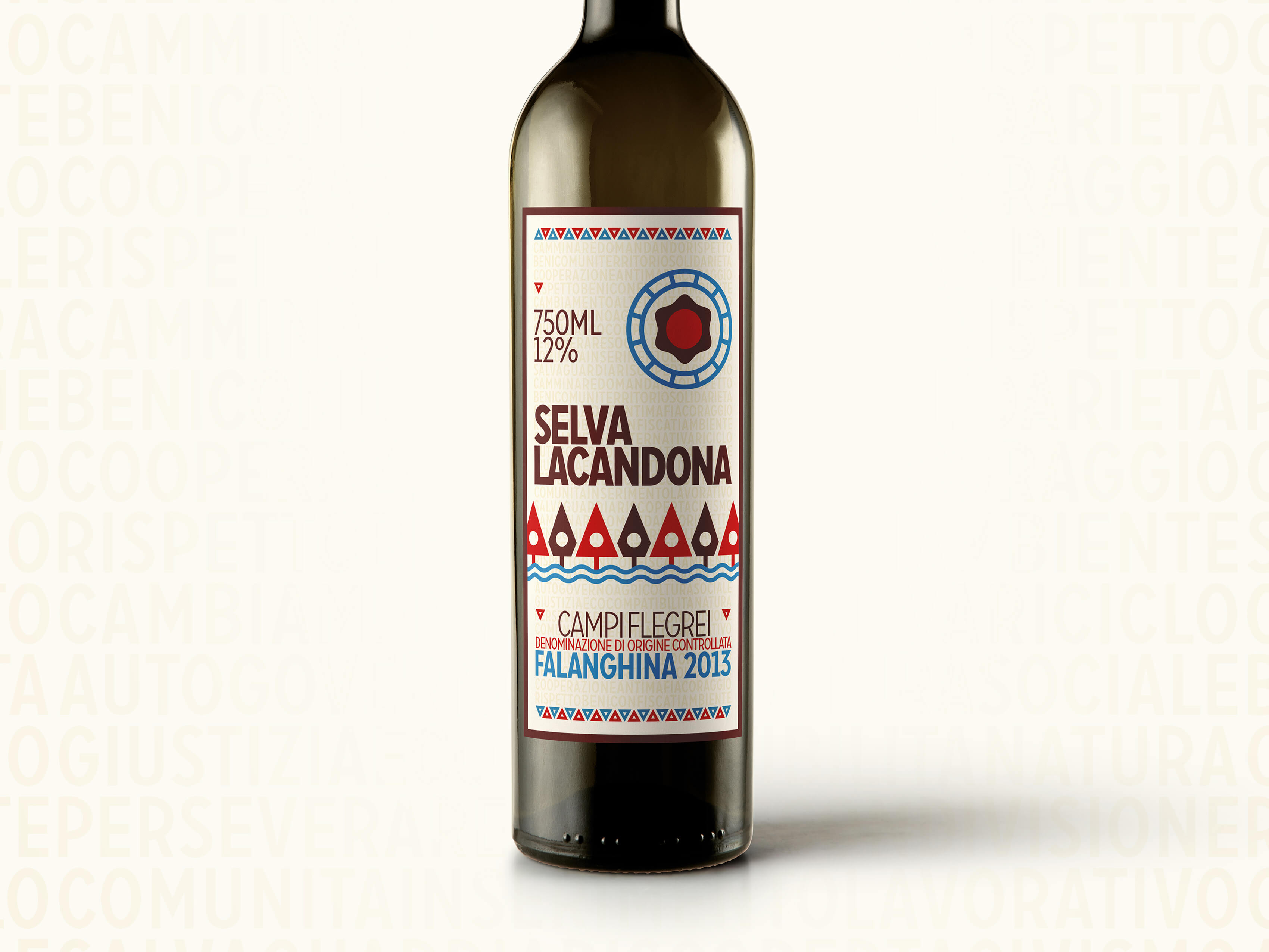 Zoom singola bottiglia di Falanghina Serlva Lacandona
