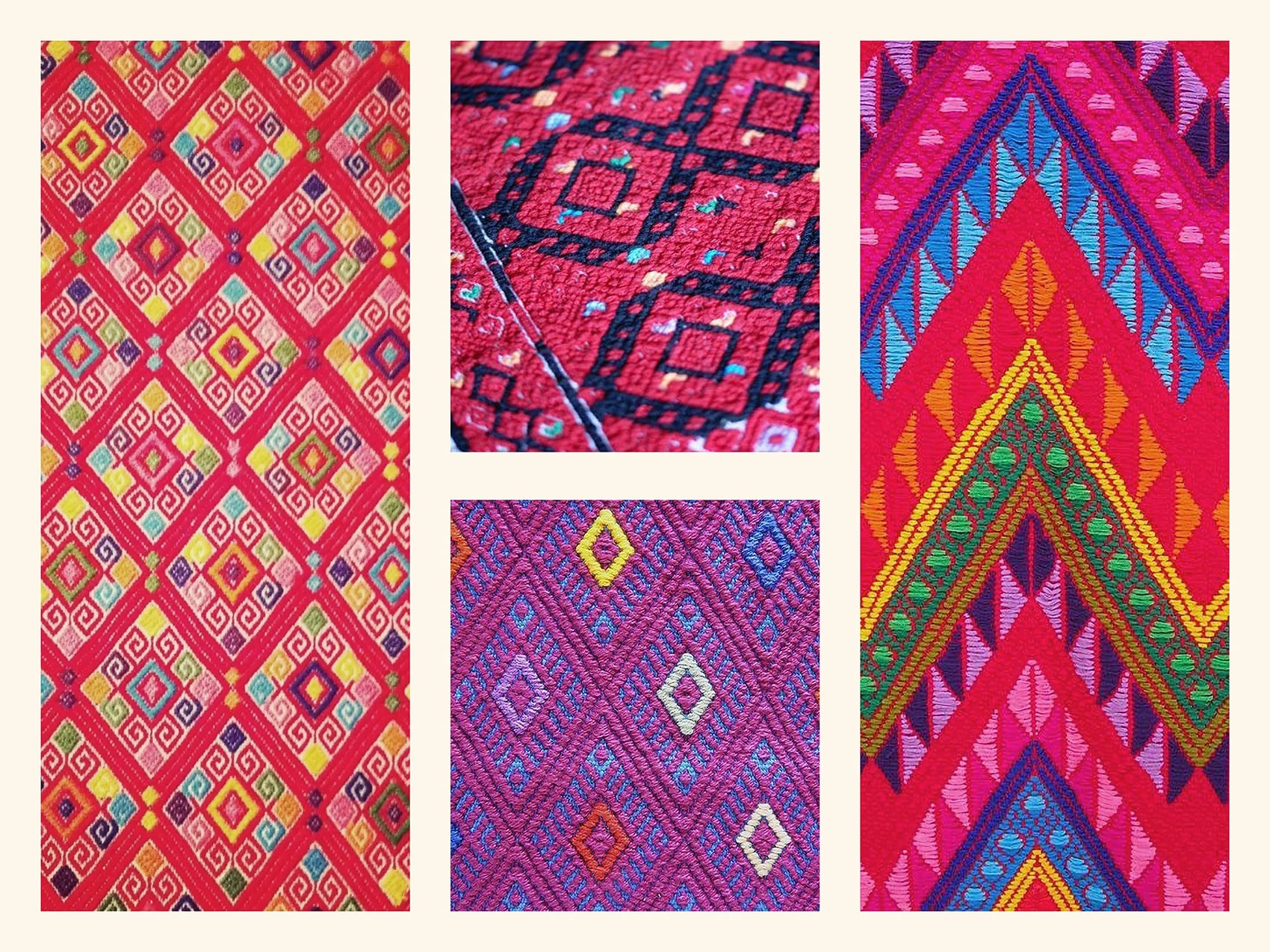 Pattern tipici dei tessuti adoperati dai Maya del Chiapas