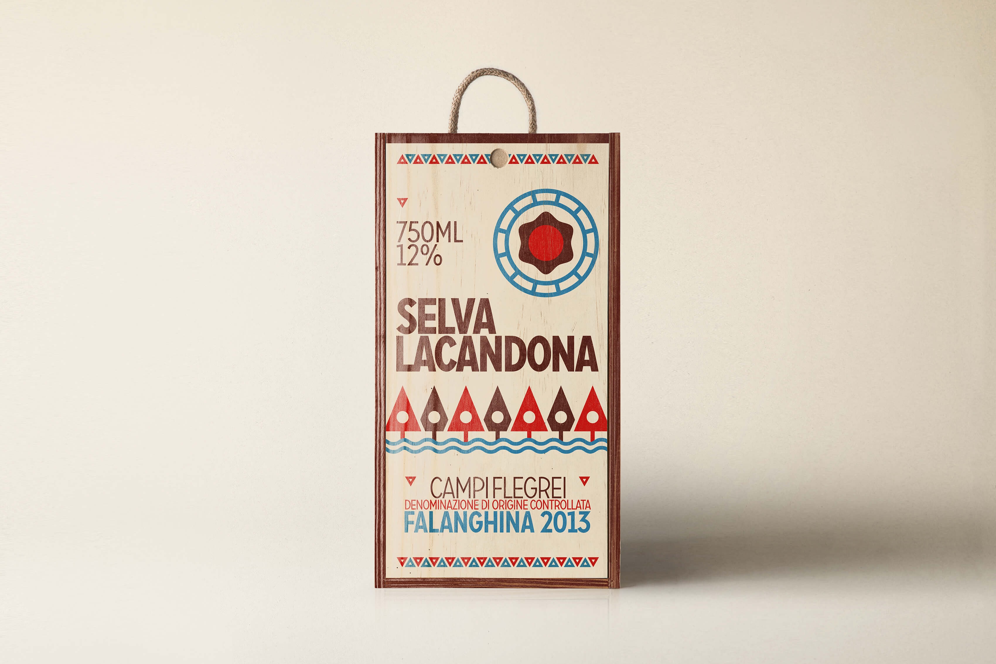 Proposta packaging in legno chiuso per due bottiglie di Falanghina Selva Lacandona - Edizione limitata
