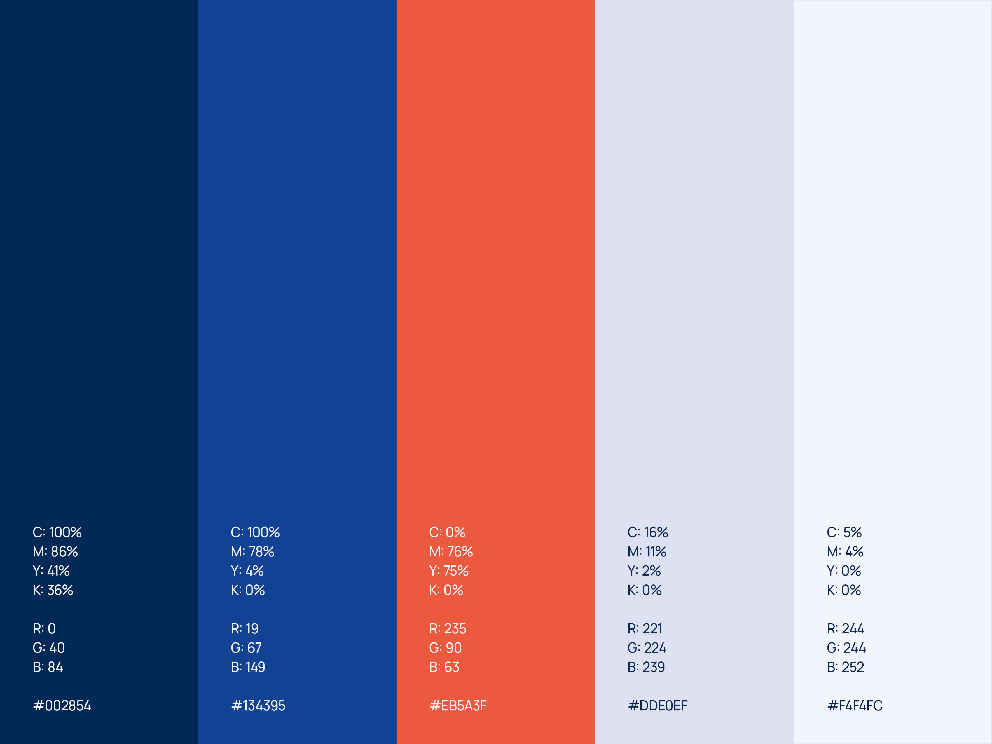 Palette cromatica utilizzata per l'identità visiva del laboratorio legale Iuralab